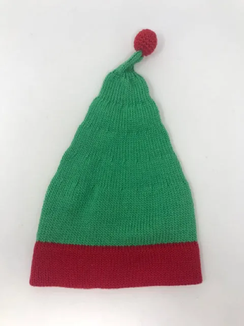 6-9 M Green & Red Elf Cotton Knit Hat