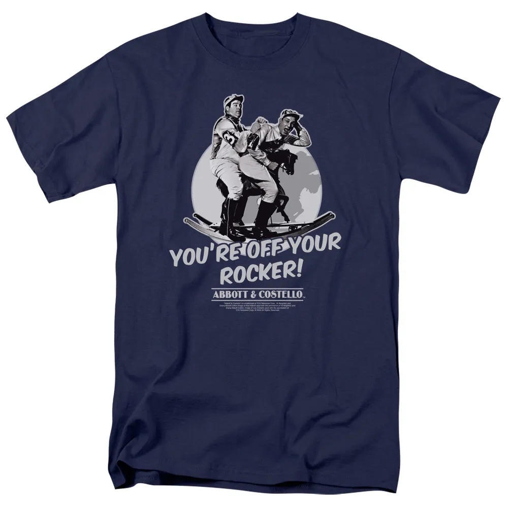 Abbott & Costello Off Your Rocker Mens T Shirt Navy