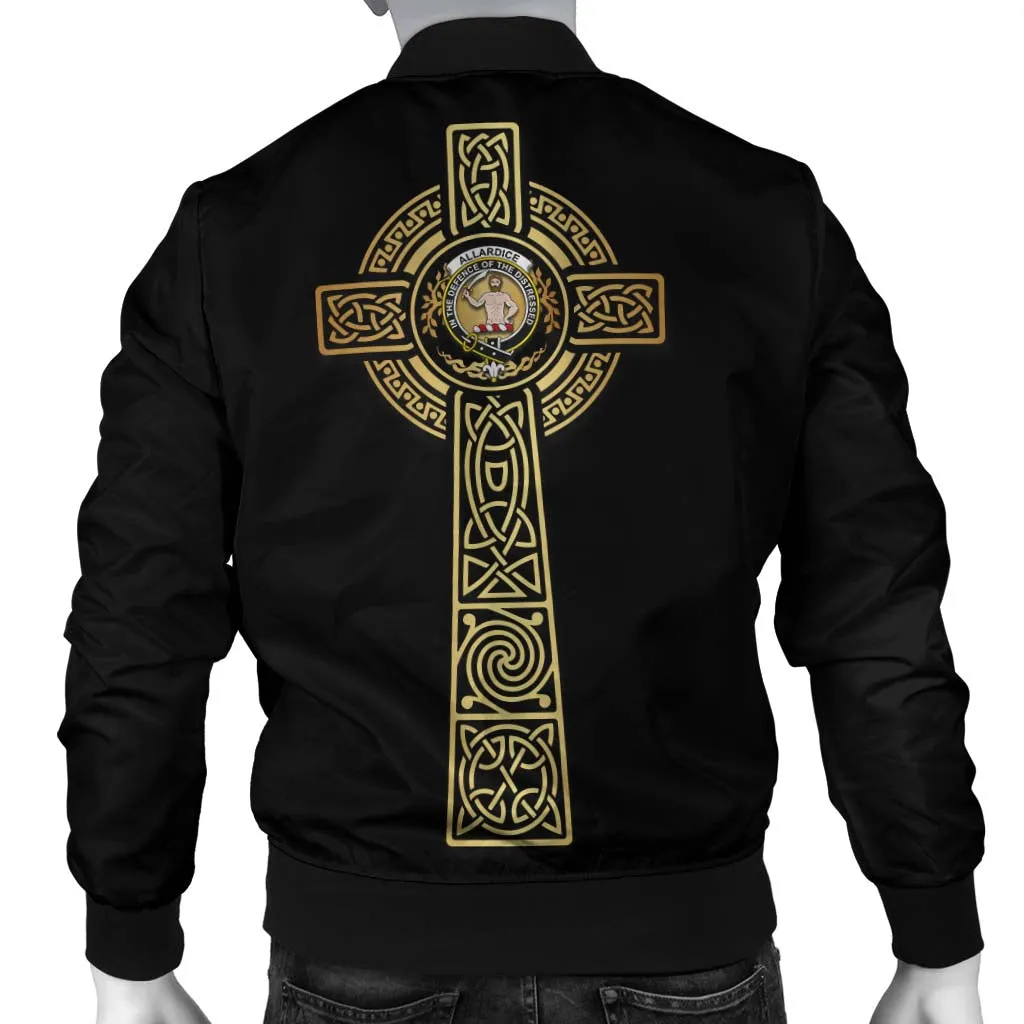 Allardice Clan Bomber Jacket with Golden Celtic Tree Of Life