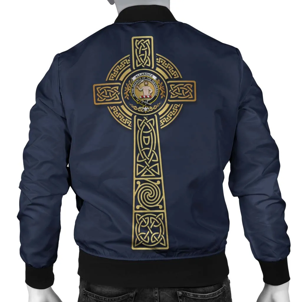 Allardice Clan Bomber Jacket with Golden Celtic Tree Of Life