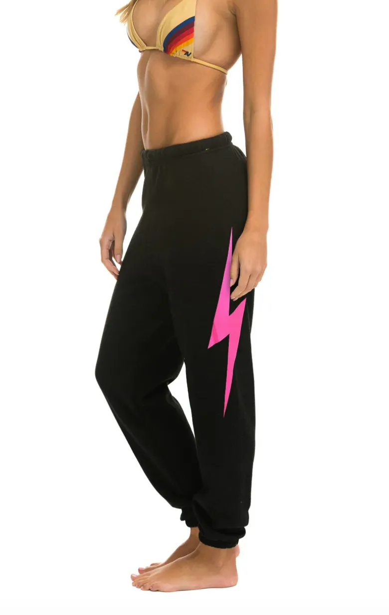 Aviator Nation Bolt Sweatpant Black/Pink