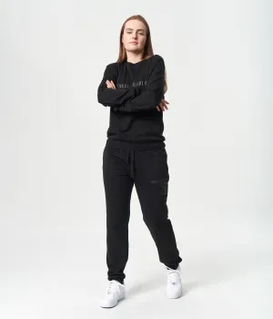 Black bamboo track suit with logo