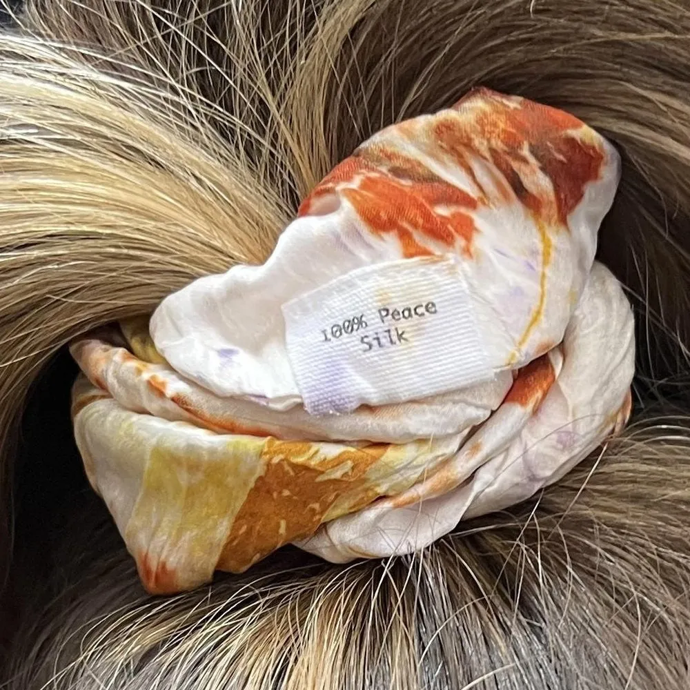 Botanically-dyed Silk Scrunchie