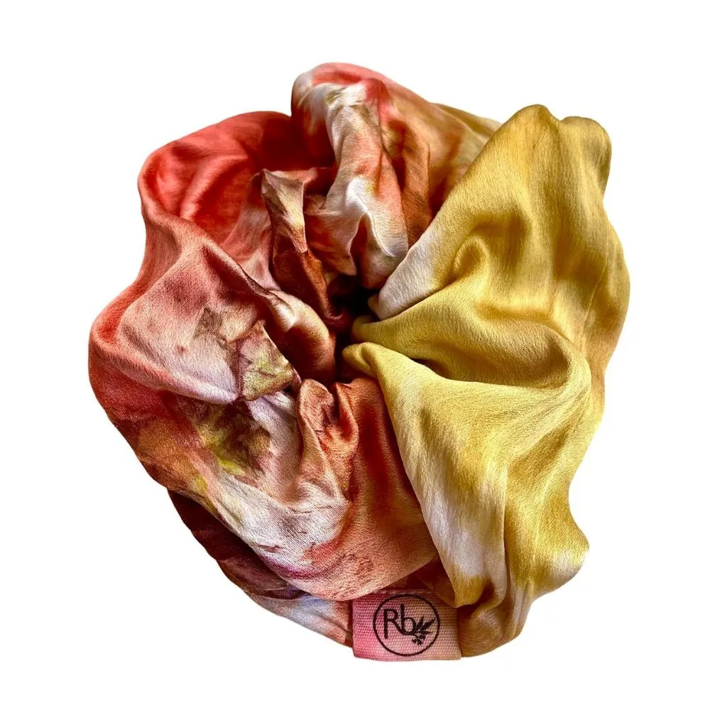 Botanically-dyed Silk Scrunchie