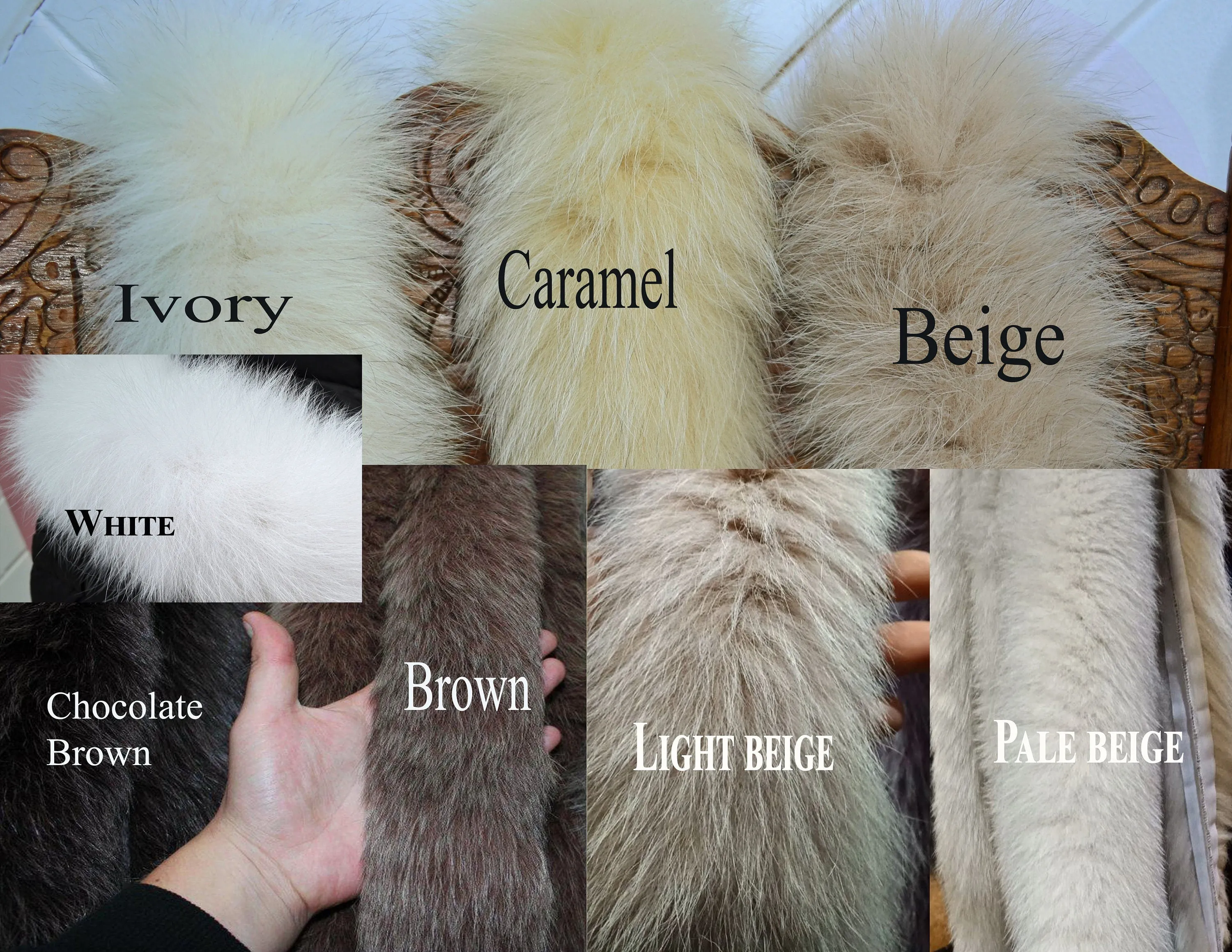 BY ORDER FOX (Tail) Trim Hood 60-80 cm, Fur collar trim, Fox Fur Collar, Fur Scarf, Fur Ruf, Fox Fur Hood, Hood Fur Jacket, Fur stripe, Trim