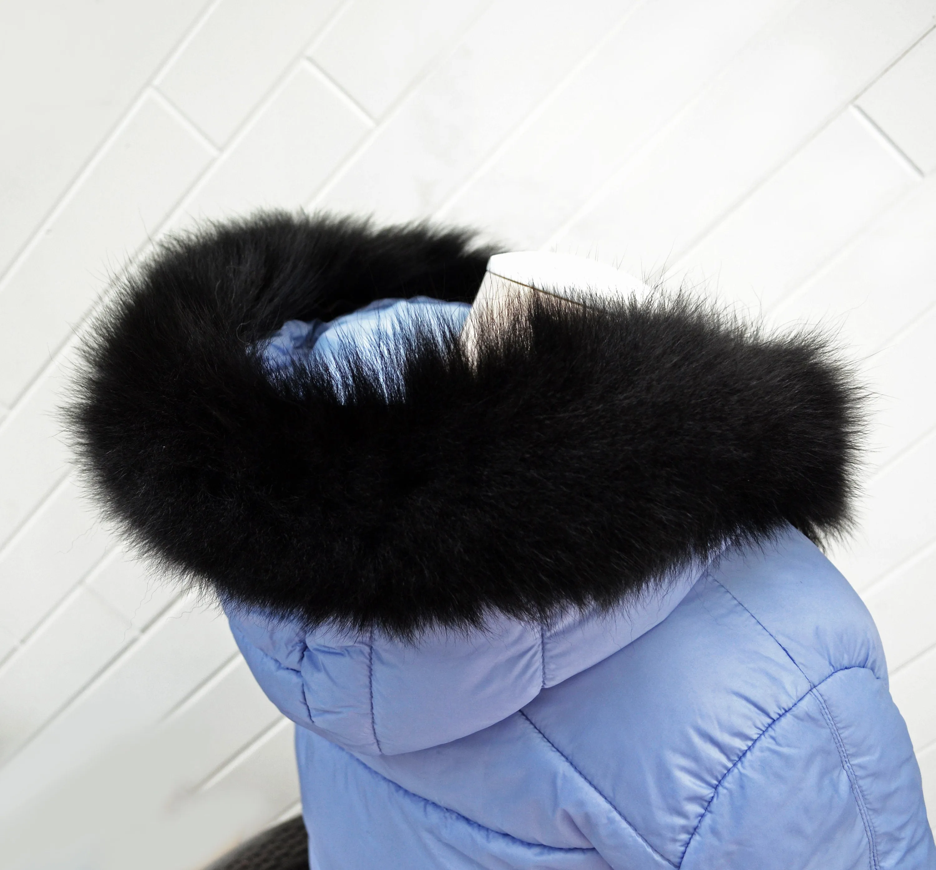 BY ORDER FOX (Tail) Trim Hood 60-80 cm, Fur collar trim, Fox Fur Collar, Fur Scarf, Fur Ruf, Fox Fur Hood, Hood Fur Jacket, Fur stripe, Trim