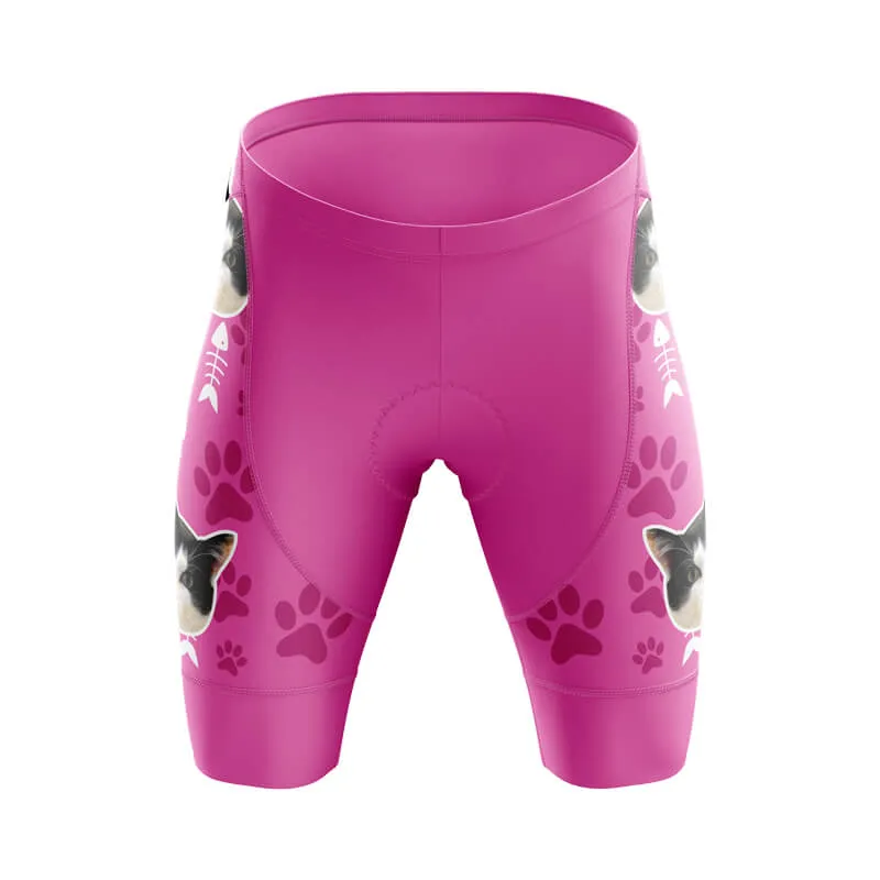 Cat Custom Face Bib & Shorts (Pink)