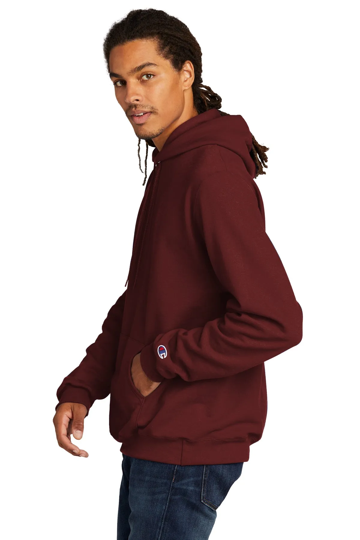 Champion Eco Fleece Pullover Hoodie, Maroon