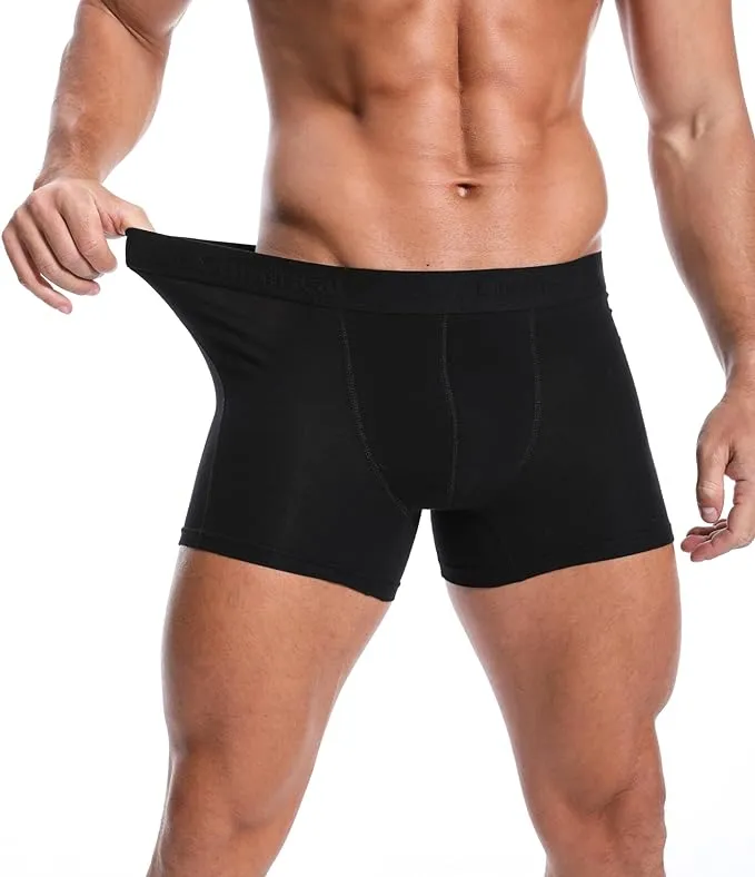 Comfneat Men's 6-Pack Trunks Cotton Spandex Underwear