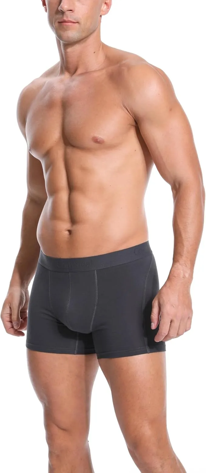 Comfneat Men's 6-Pack Trunks Cotton Spandex Underwear