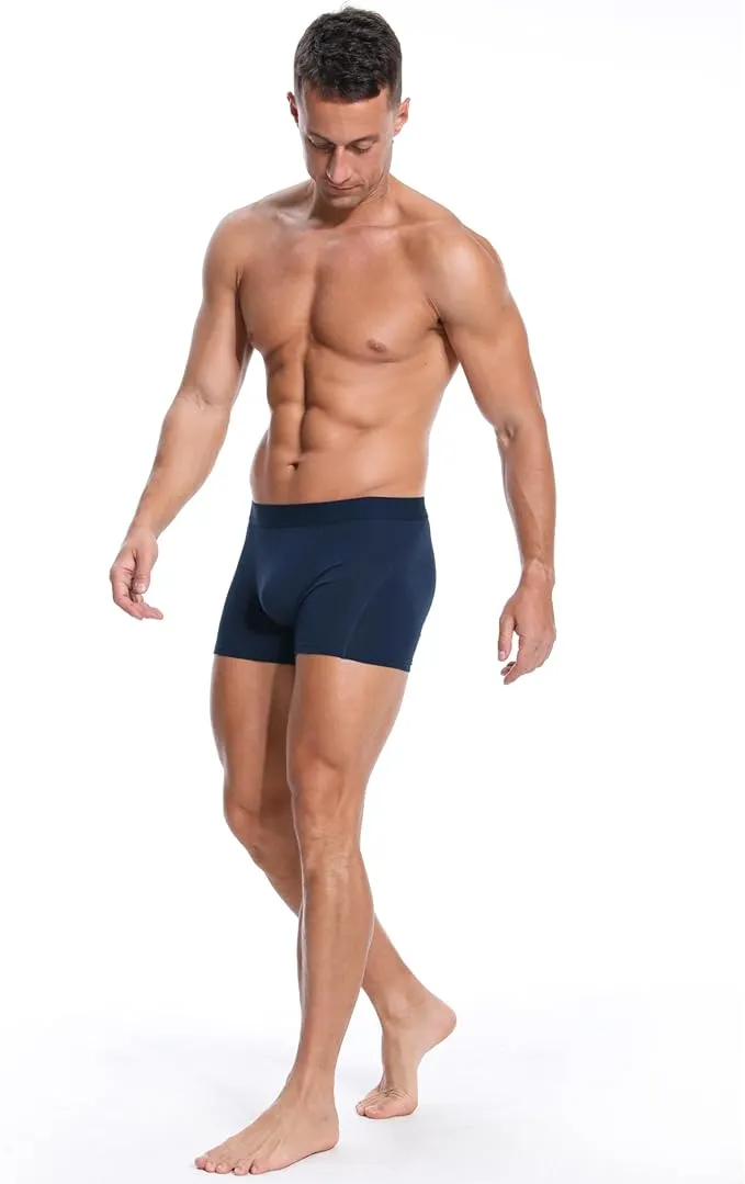 Comfneat Men's 6-Pack Trunks Cotton Spandex Underwear