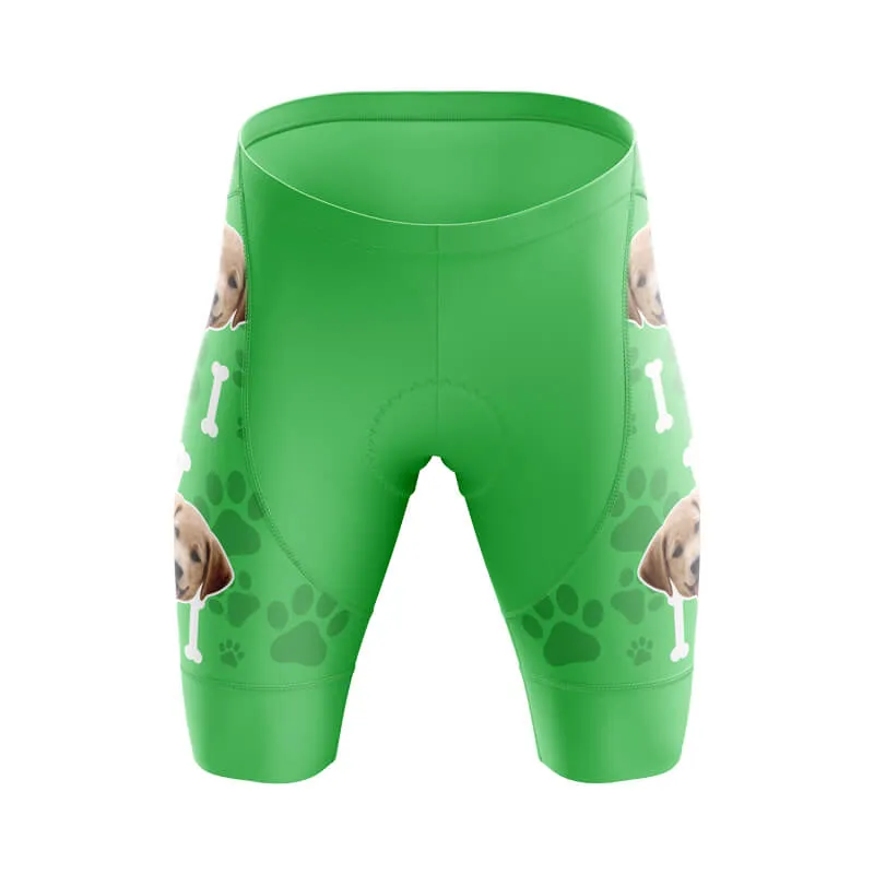 Dog Custom Face Bib & Shorts (Green)