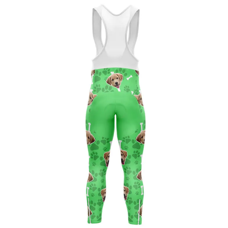 Dog Custom Face Bib & Shorts (Green)