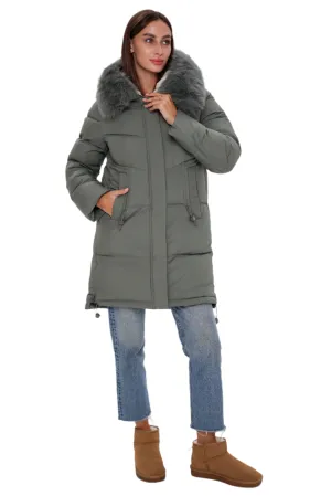 Genuine Polar Fox Trim Bio Down Coat