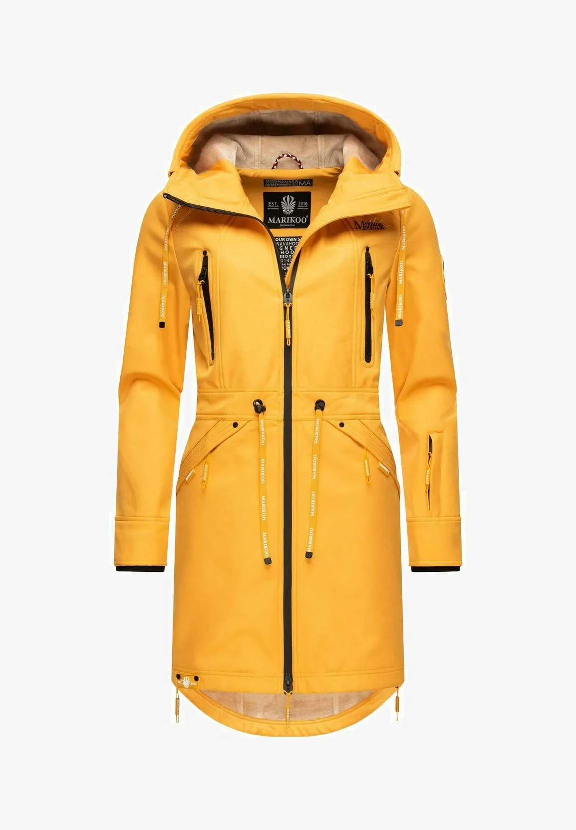 Marikoo parka with chest pockets, yellow