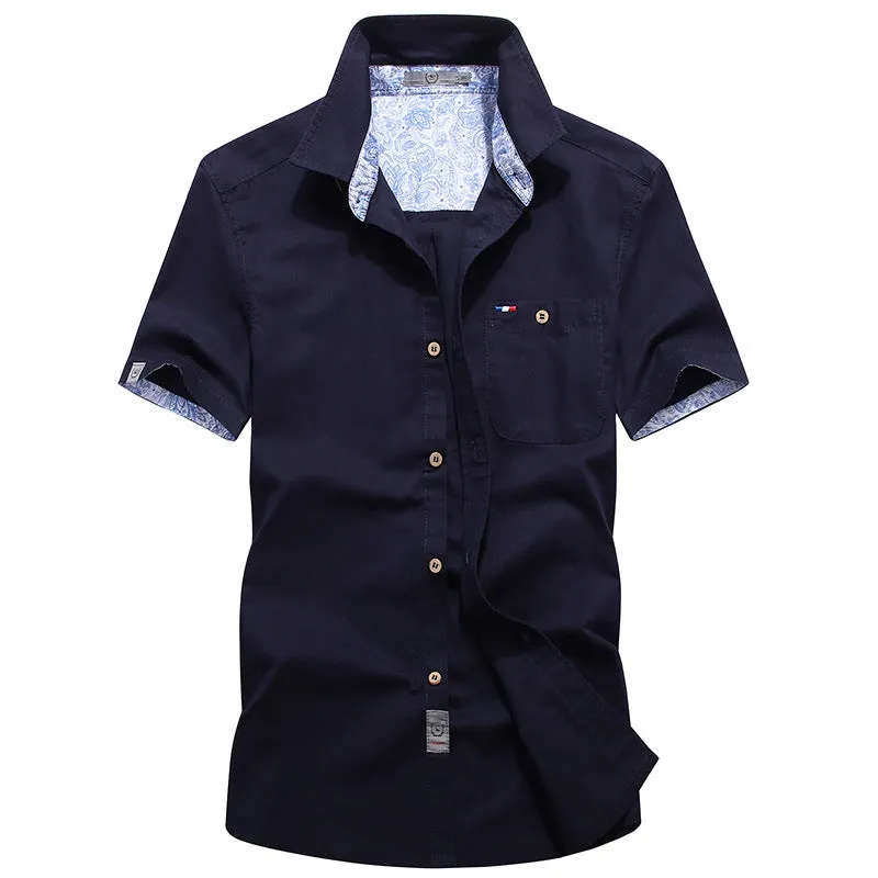 Men's Versatile Loose Shirt Pure Cotton