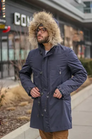 Parka with Shearling Liner and Raccoon Trimmed Hood