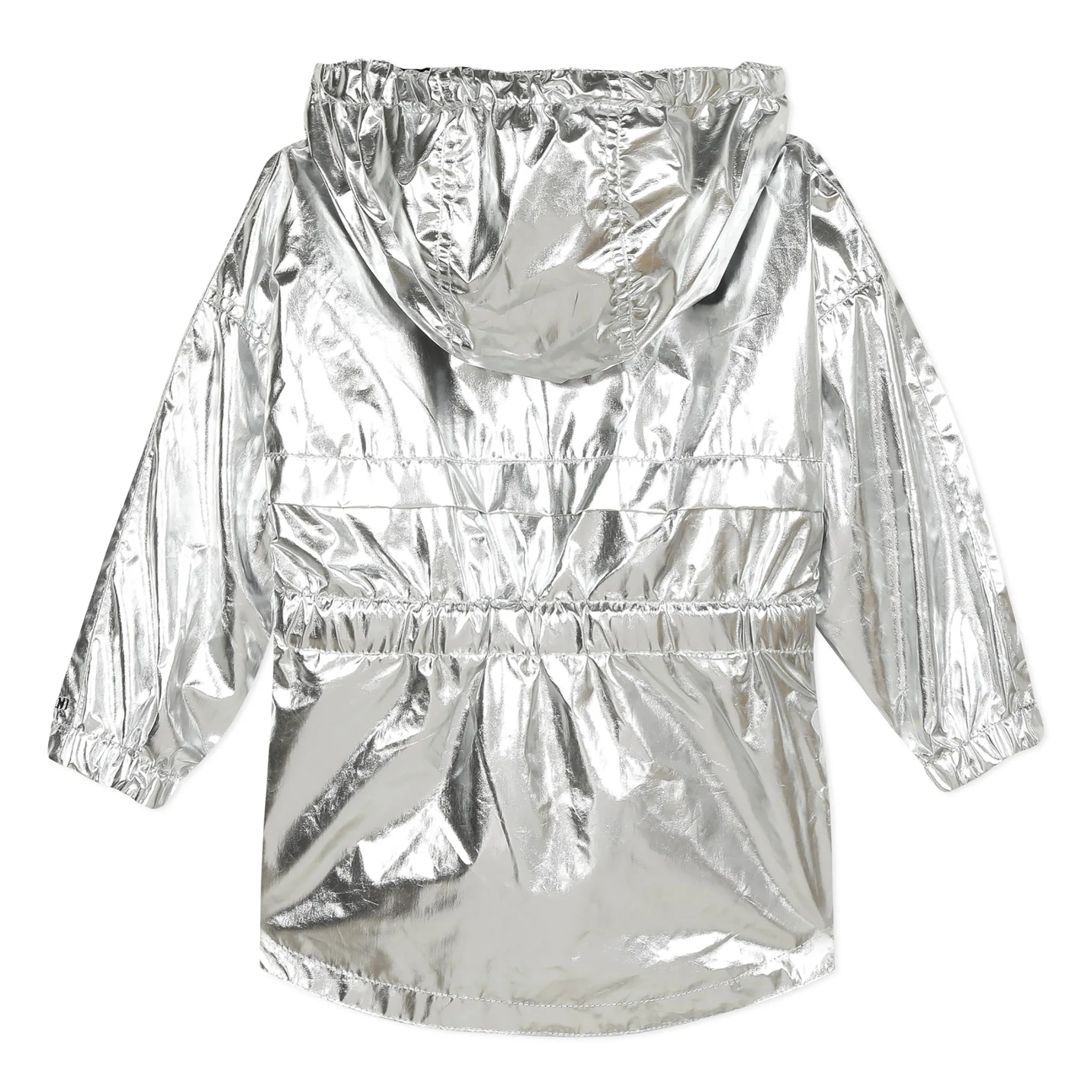 Reversible silver parka