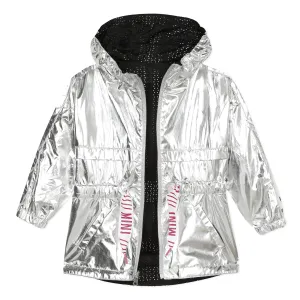 Reversible silver parka