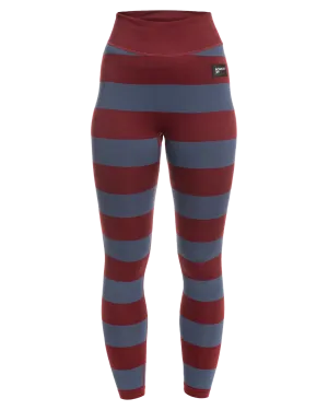 Roxy X Rowley Women's Seamless Technical Leggings - Insignia Blue / Bico Stripes