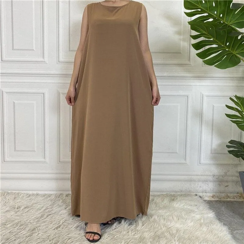 Sleeveless Inner Slip Dress Abaya for Muslim Women