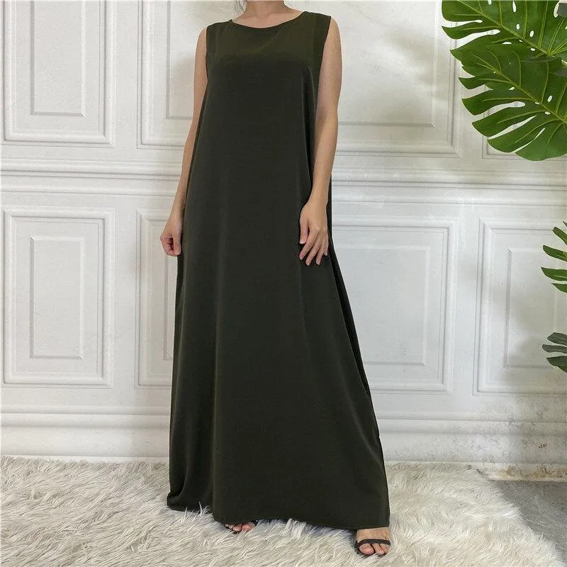 Sleeveless Inner Slip Dress Abaya for Muslim Women