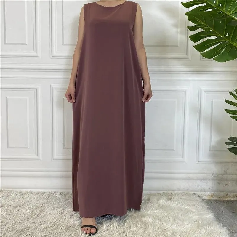 Sleeveless Inner Slip Dress Abaya for Muslim Women