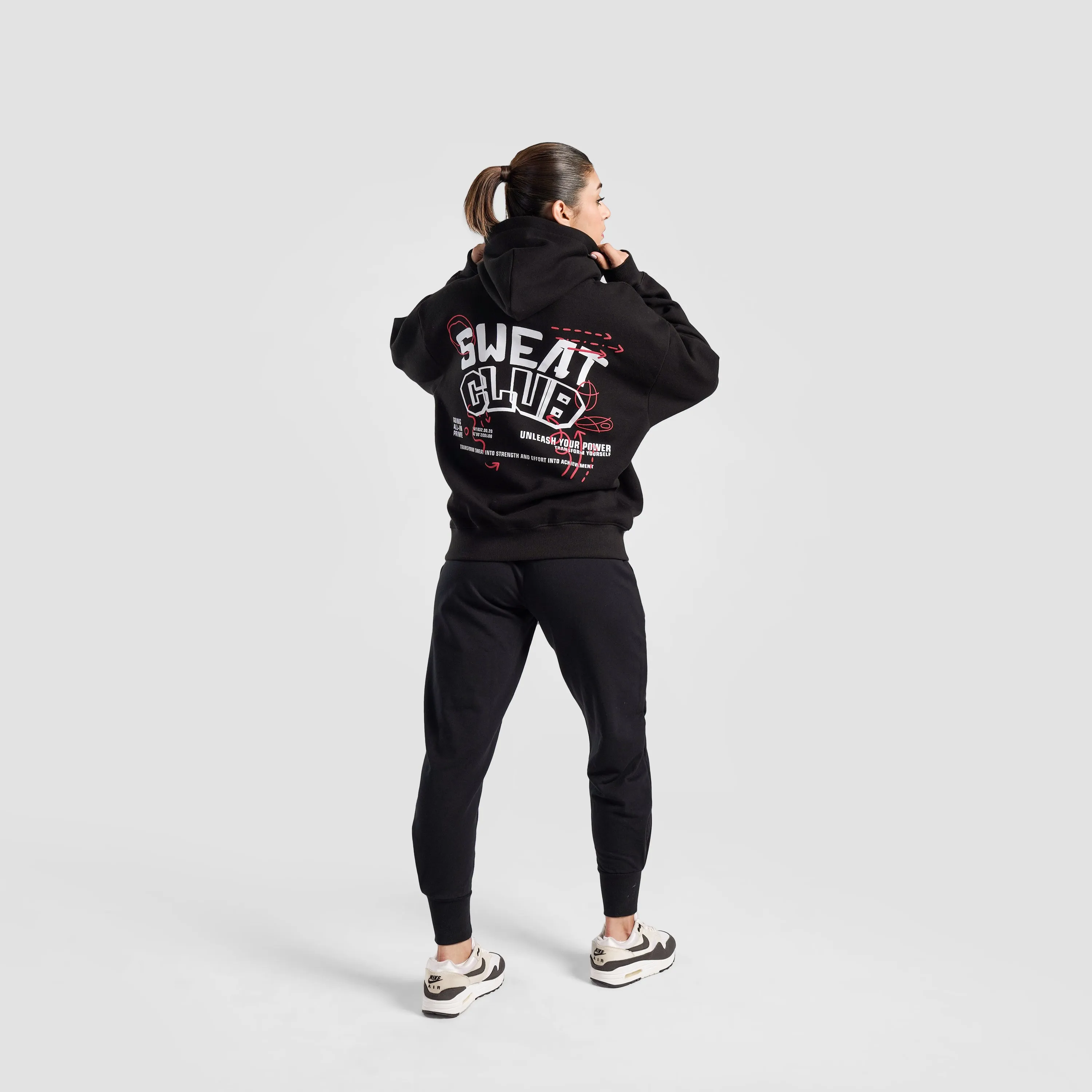 Sweat Club Oversized Hoodie (Black)