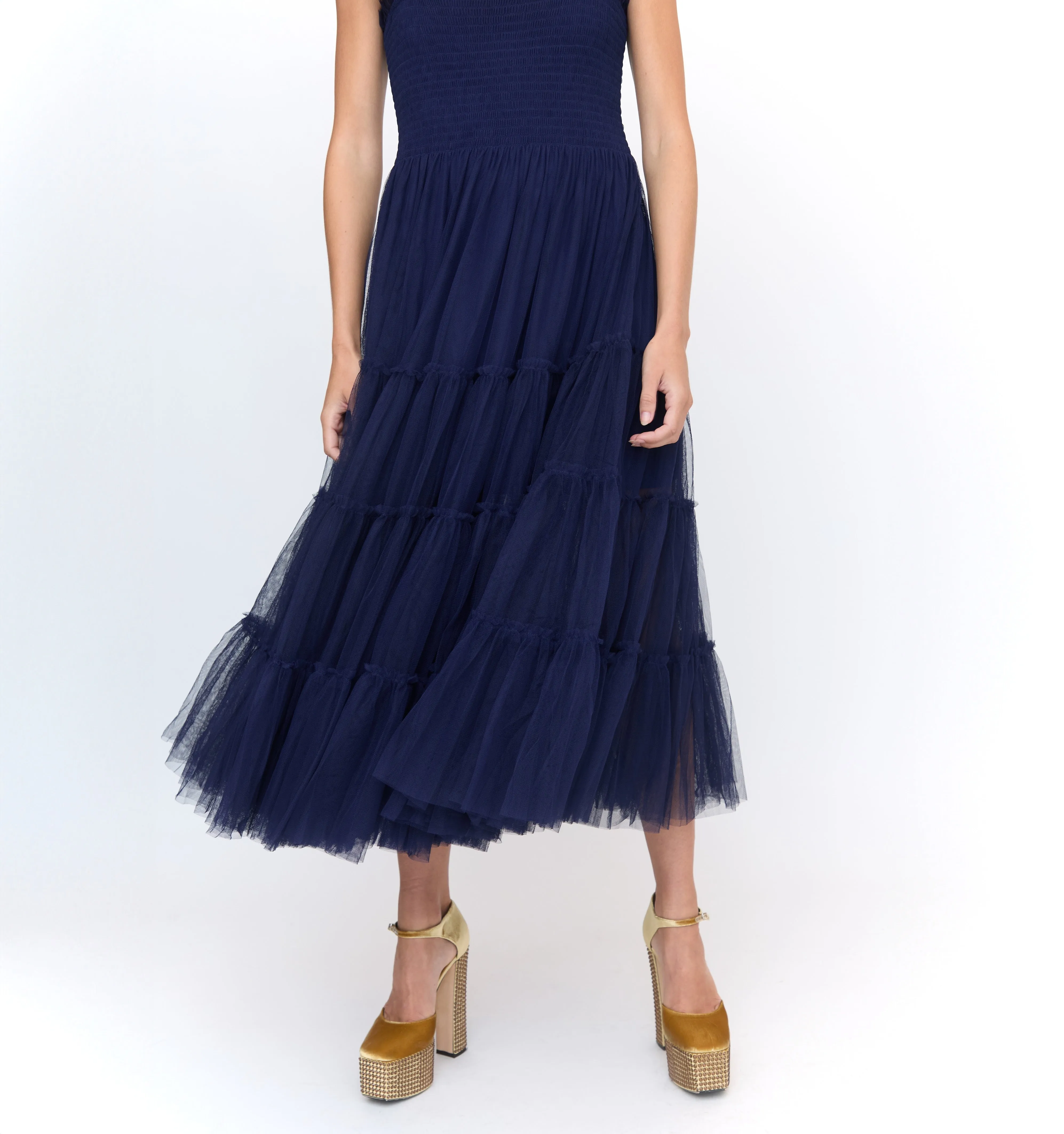 The Tulle Ellie Nap Dress  - Navy Tulle