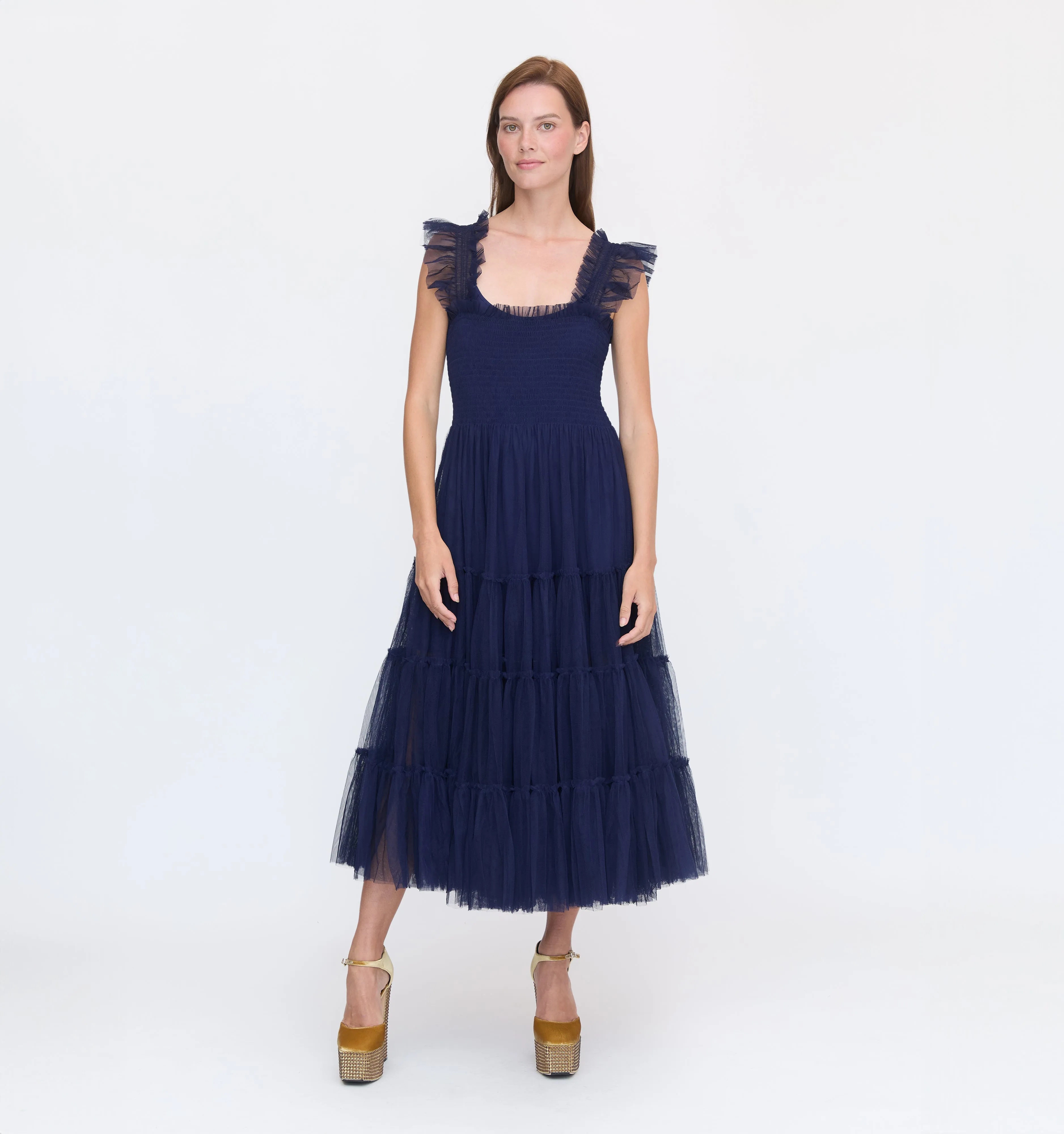 The Tulle Ellie Nap Dress  - Navy Tulle