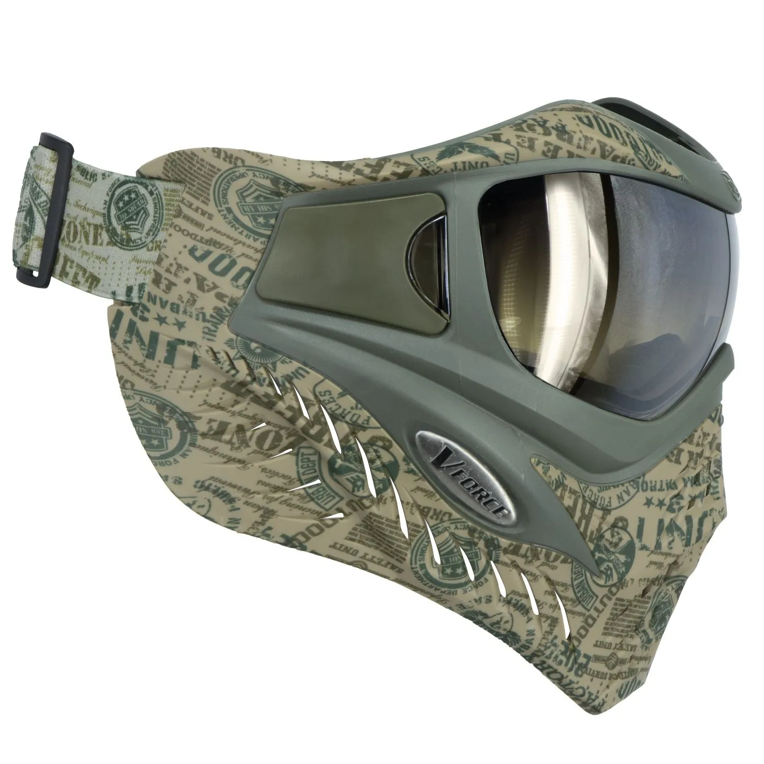 V-Force Grill SE Paintball Mask Goggle - Headstamp w/ Quicksilver Lens