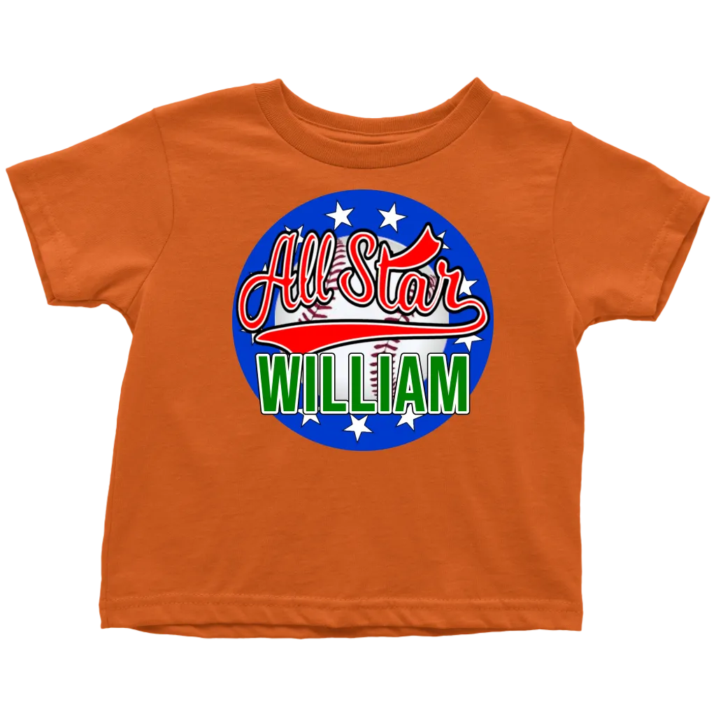 WILLIAM ALL STAR TODDLER T-SHIRT FOR WILLIAM