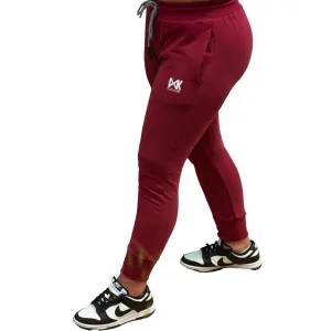 Women's Cropped Trackies - Maroon